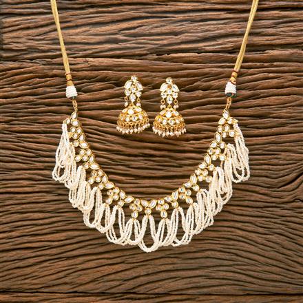 Kundan Moti Necklace With Gold Plating