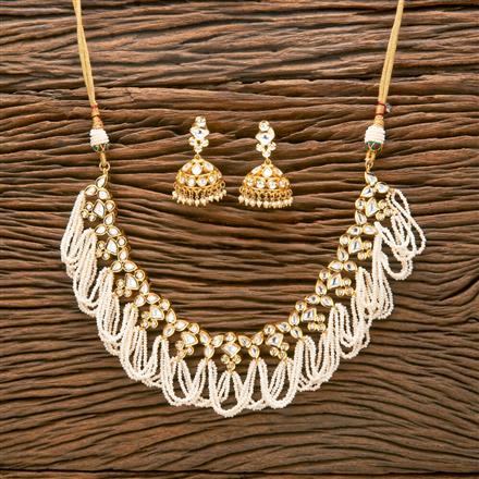Kundan Pearl Necklace With Gold Plating