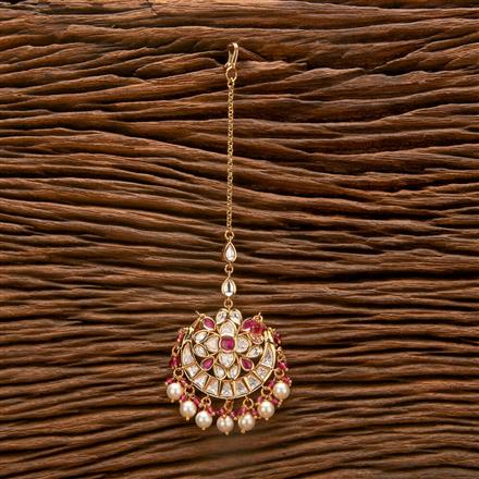 Kundan Pearl Tikka With Gold Plating