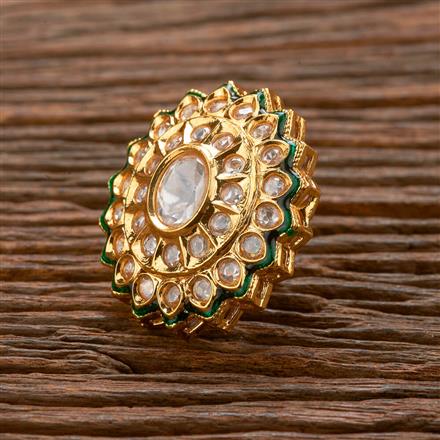 Antique Moti Ring With Gold Plating