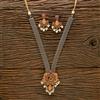 Antique Moti Necklace With Matte Gold Plating