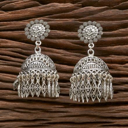 Jhumki With Oxidised Plating