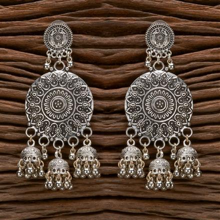 Classic Earring With Oxidised Plating