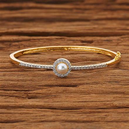 CZ Delicate Kada with 2 tone plating