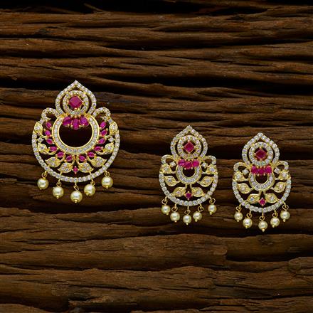 CZ Classic Pendant Set with gold plating