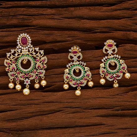 CZ Classic Pendant Set with gold plating