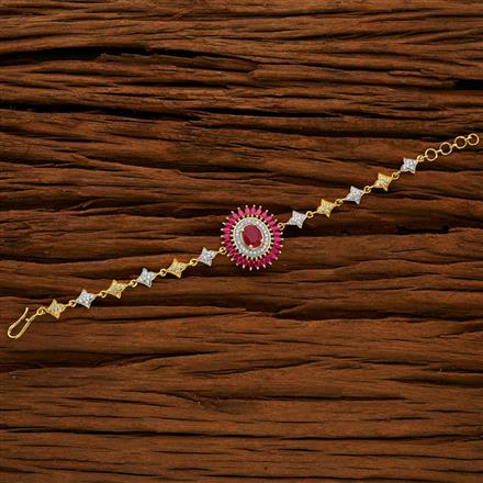 CZ Delicate Bracelet with 2 tone plating