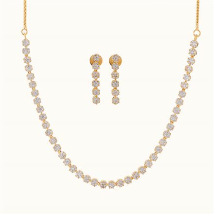 CZ Delicate Necklace with gold plating