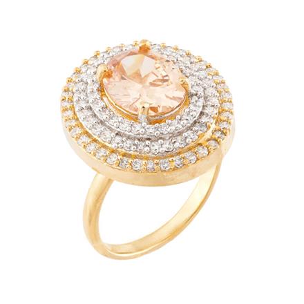 CZ Classic Ring with 2 tone plating