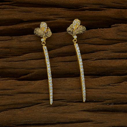CZ Short Earring with gold plating