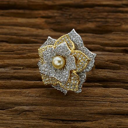 CZ Classic Ring with 2 tone plating