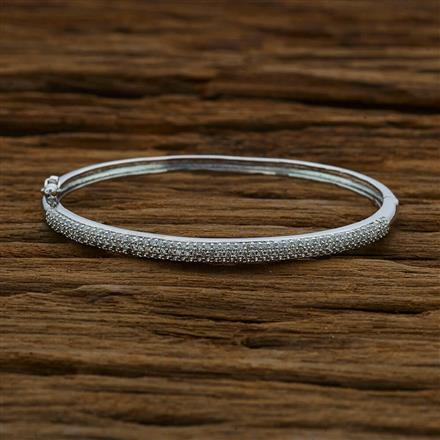 CZ Classic Kada with rhodium plating