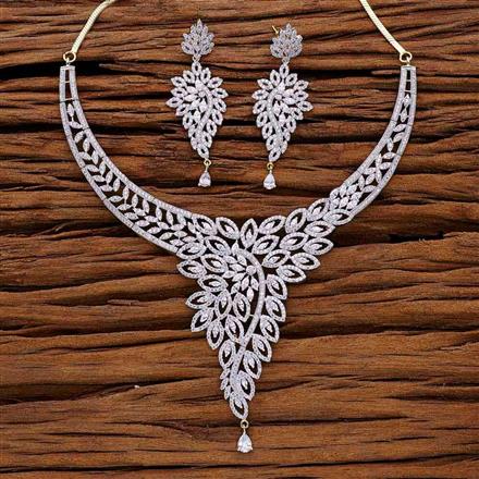 CZ Classic Necklace with 2 tone plating