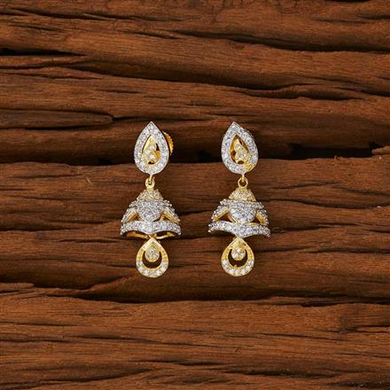 American Diamond Jhumki with 2 tone plating