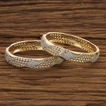 CZ Classic Bangles with 2 tone plating