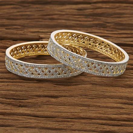 CZ Classic Bangles with 2 tone plating