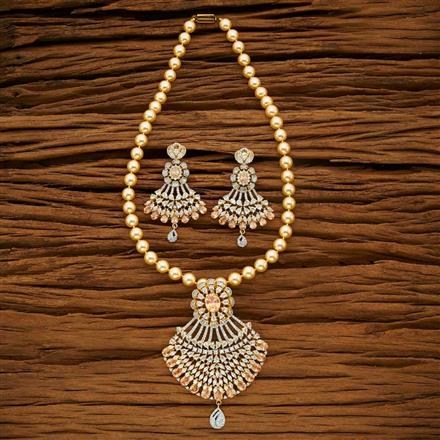 CZ Mala Necklace with 2 tone plating