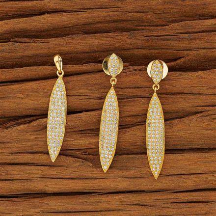 CZ Classic Pendant Set with gold plating