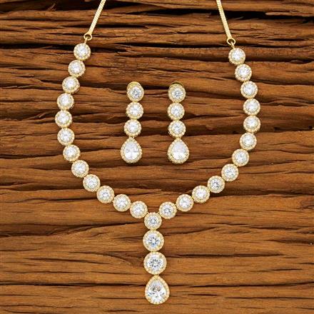 CZ Classic Necklace with gold plating