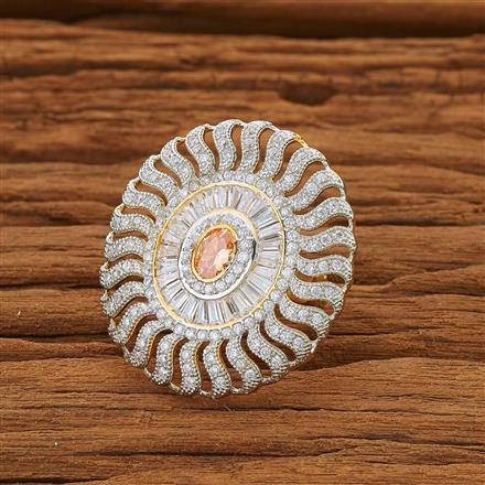 CZ Classic Ring with 2 tone plating