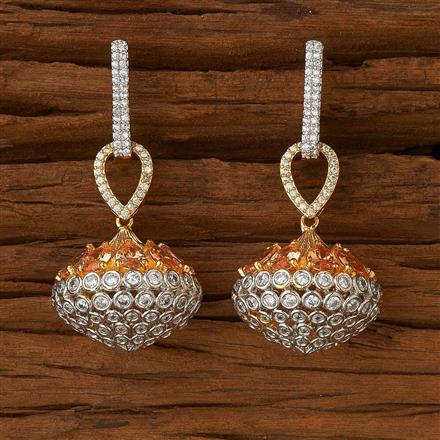 CZ Classic Earring with 2 tone plating