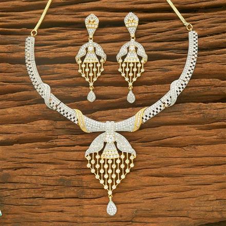 CZ Classic Necklace with 2 tone plating