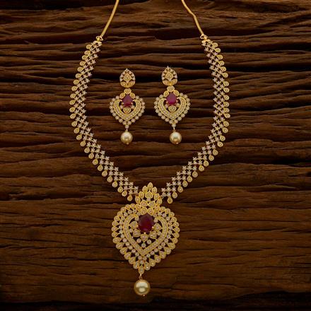 CZ Classic Necklace with gold plating
