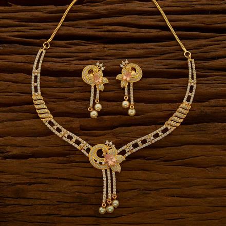 CZ Classic Necklace with gold plating