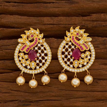 CZ Peacock Earring with gold plating