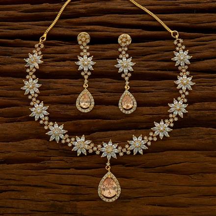 CZ Classic Necklace with gold plating