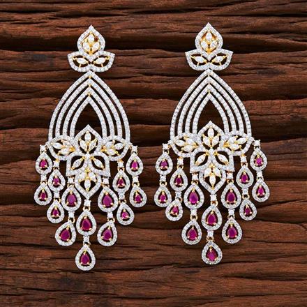 CZ Classic Earring with 2 tone plating