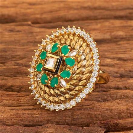 CZ Classic Ring with gold plating