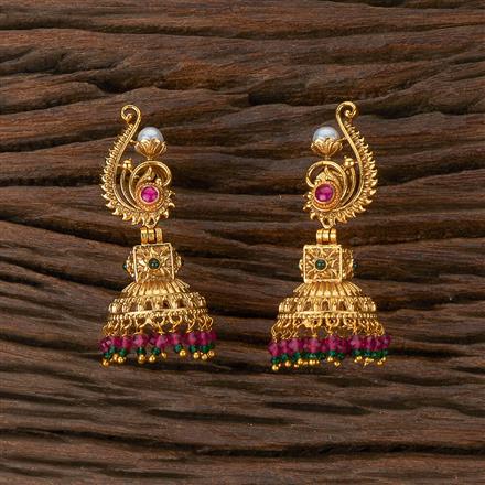 Antique Peacock Earring With Gold Plating