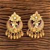 Antique Chand Earring With Matte Gold Plating
