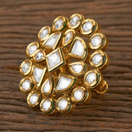 Kundan Classic Ring with Gold Plating
