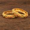 Antique Openable Bangles With Matte Gold Plating