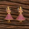 Cz Temple Earring With Gold Plating