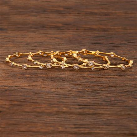 Cz Delicate Bangles With Gold Plating