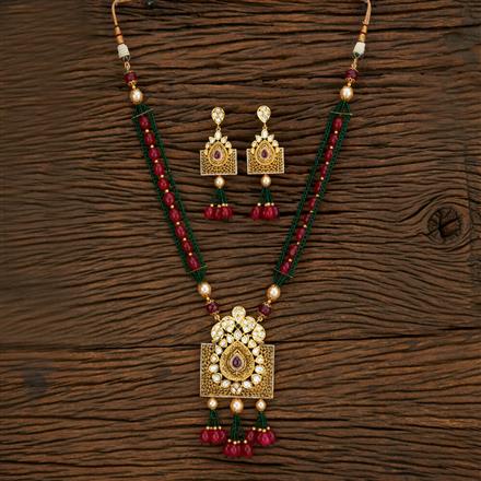 Kundan Mala Pendant Set With Gold Plating