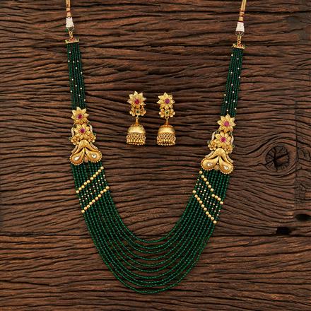 Antique 2 Side Pendant With Matte Gold Plating