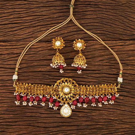 Antique Pearl Necklace With Gold Plating
