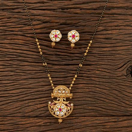 Antique Peacock Mangalsutra With Gold Plating