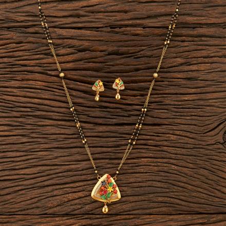 Antique Delicate Mangalsutra With Gold Plating