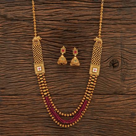 Antique 2 Side Pendant With Matte Gold Plating