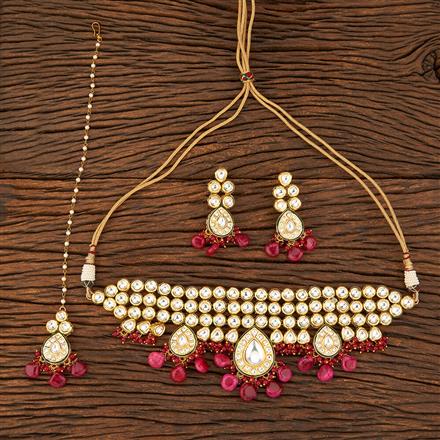 Kundan Choker Necklace With Gold Plating