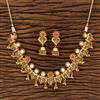 Antique Classic Necklace With Matte Gold Plating