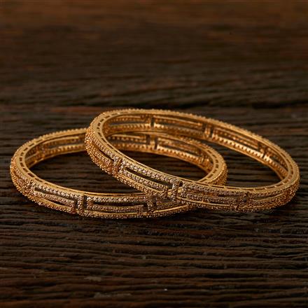 CZ Classic Bangles with mehndi plating