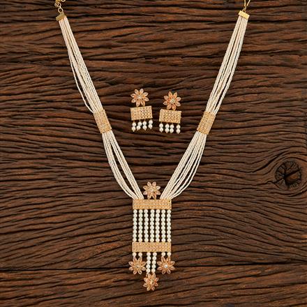 Antique Mala Pendant Set With Gold Plating