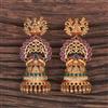 Antique Temple Earring With Matte Gold Plating