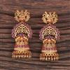 Antique Temple Earring With Matte Gold Plating